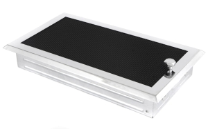 Kratka kominkowa 16x32cm z żaluzją chrom