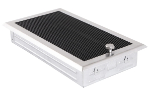 Kratka kominkowa 16x32cm z żaluzją chrom szlifowany