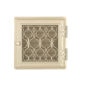 Kratka kominkowa stylowa 21x21cm z żaluzją biały antyk