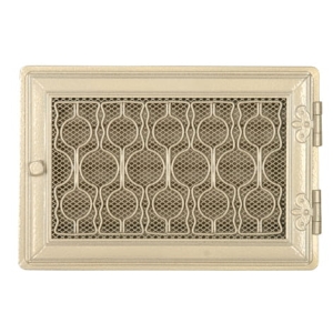 Kratka kominkowa stylowa 21x32cm z żaluzją biały antyk