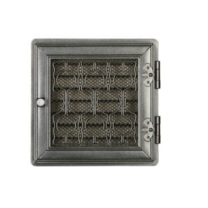 Kratka kominkowa stylowa 21x21cm z żaluzją grafit