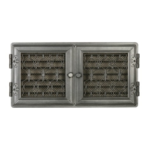 Kratka kominkowa stylowa 21x43cm z żaluzją grafit