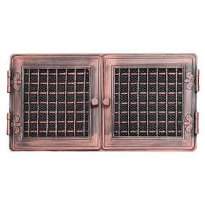 Kratka kominkowa stylowa 21x43cm miedziana patyna