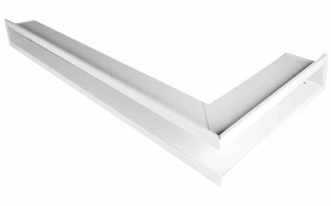 Kratka kominkowa OTWARTA narożna prawa 80x40x6cm biała