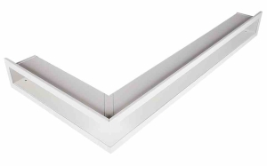 Kratka kominkowa OTWARTA narożna lewa 80x40x6cm biała