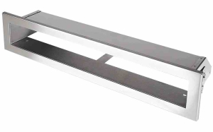 Kratka kominkowa OTWARTA 40x6cm inox