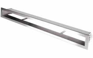 Kratka kominkowa OTWARTA 80x6cm inox
