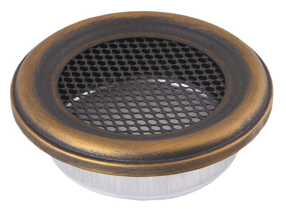 kratka wentylacyjna okrągła  złota patyna.jpg